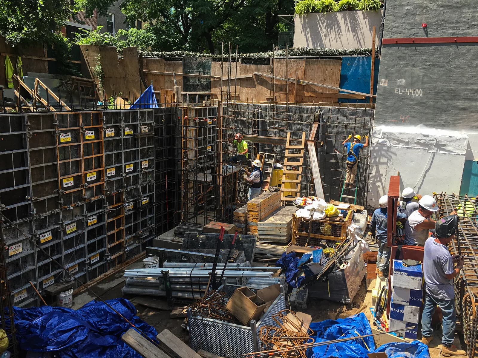 WKR Construction team coordinating structural and concrete work on an active New York City jobsite