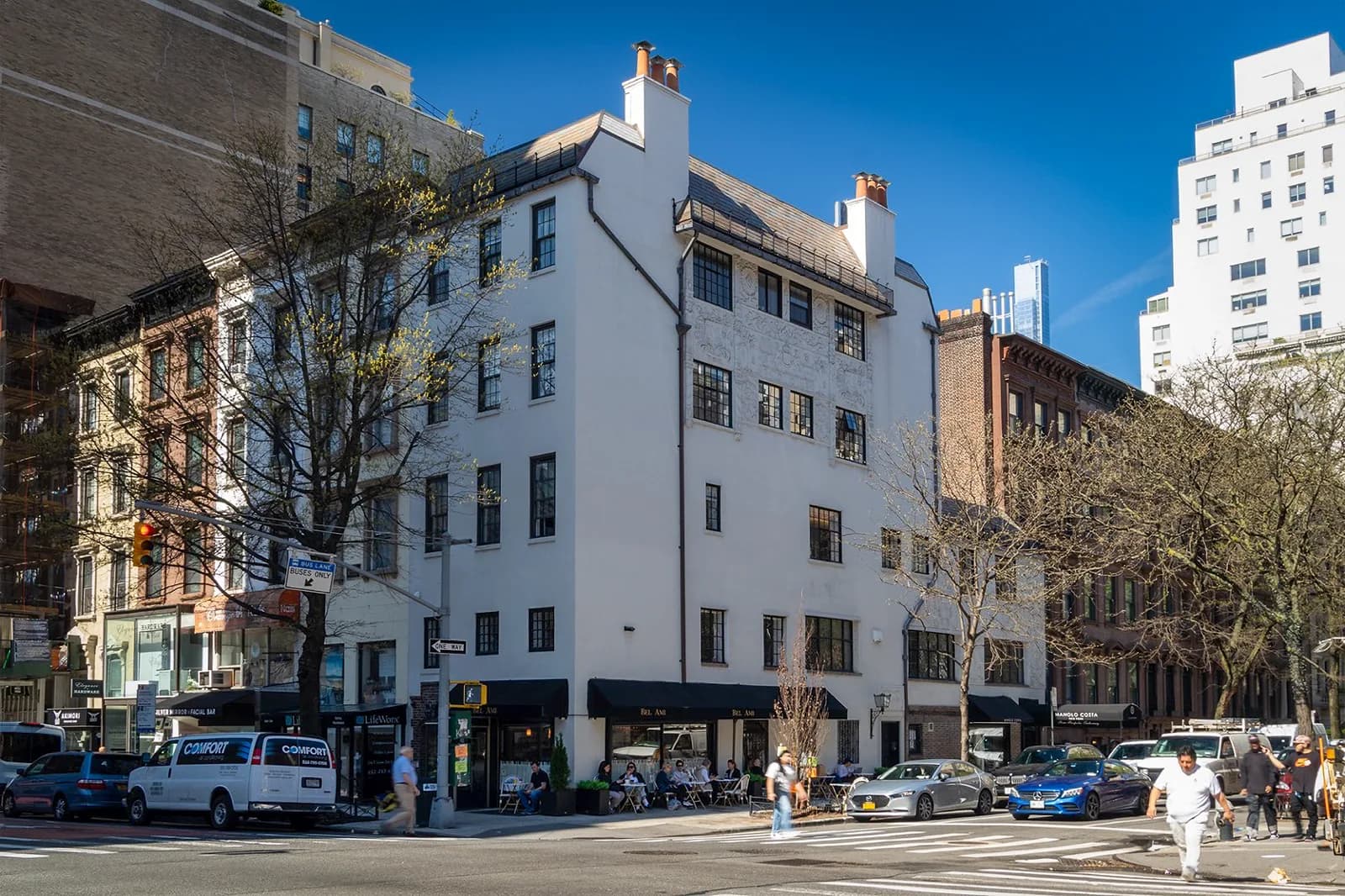 Exterior facade restoration detail at 866 Lexington Avenue